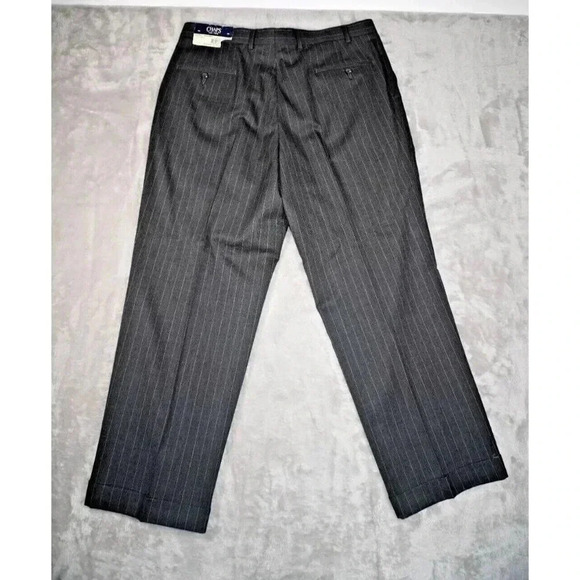 Chaps Men's 100% Wool Gray PinStripe Blazer Sports Coat 44R & Slacks 38x29 - Picture 8 of 16